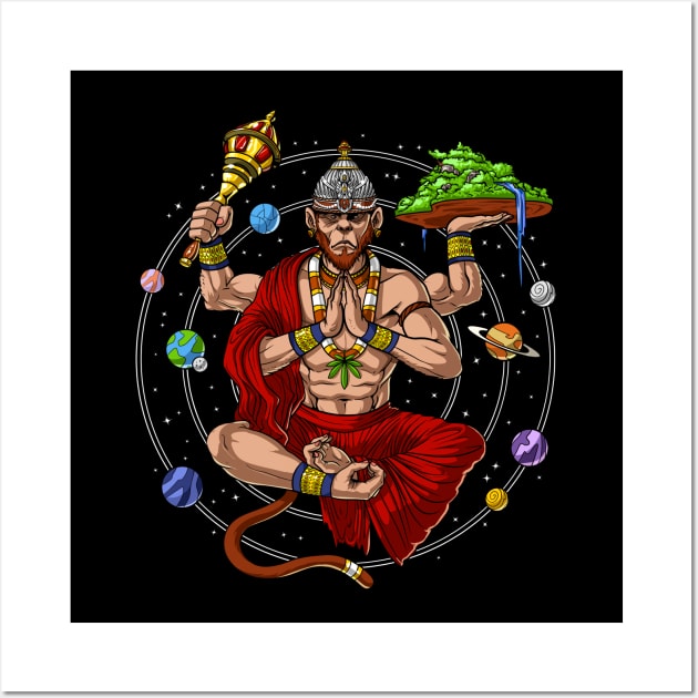 Hanuman Hindu God Wall Art by underheaven